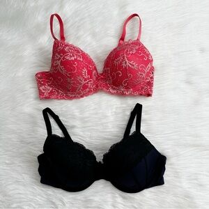 BUNDLE (2) Size 38C Sexy Lace Push-Up Bra